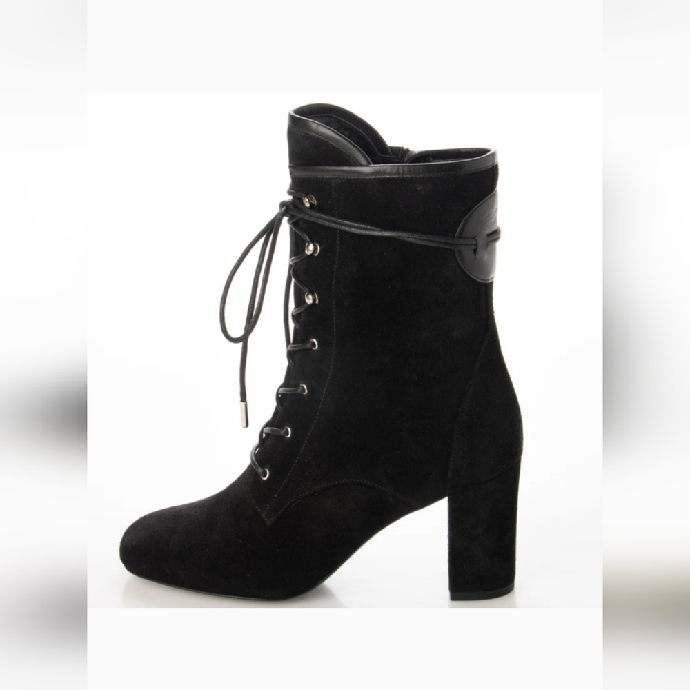 Longchamp Lace Up Short Boot
